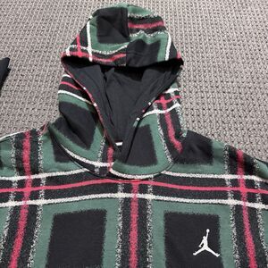 Nike Air Jordan Essential Holiday Fleece Pullover Hoodie Mens Small Plaid NWT